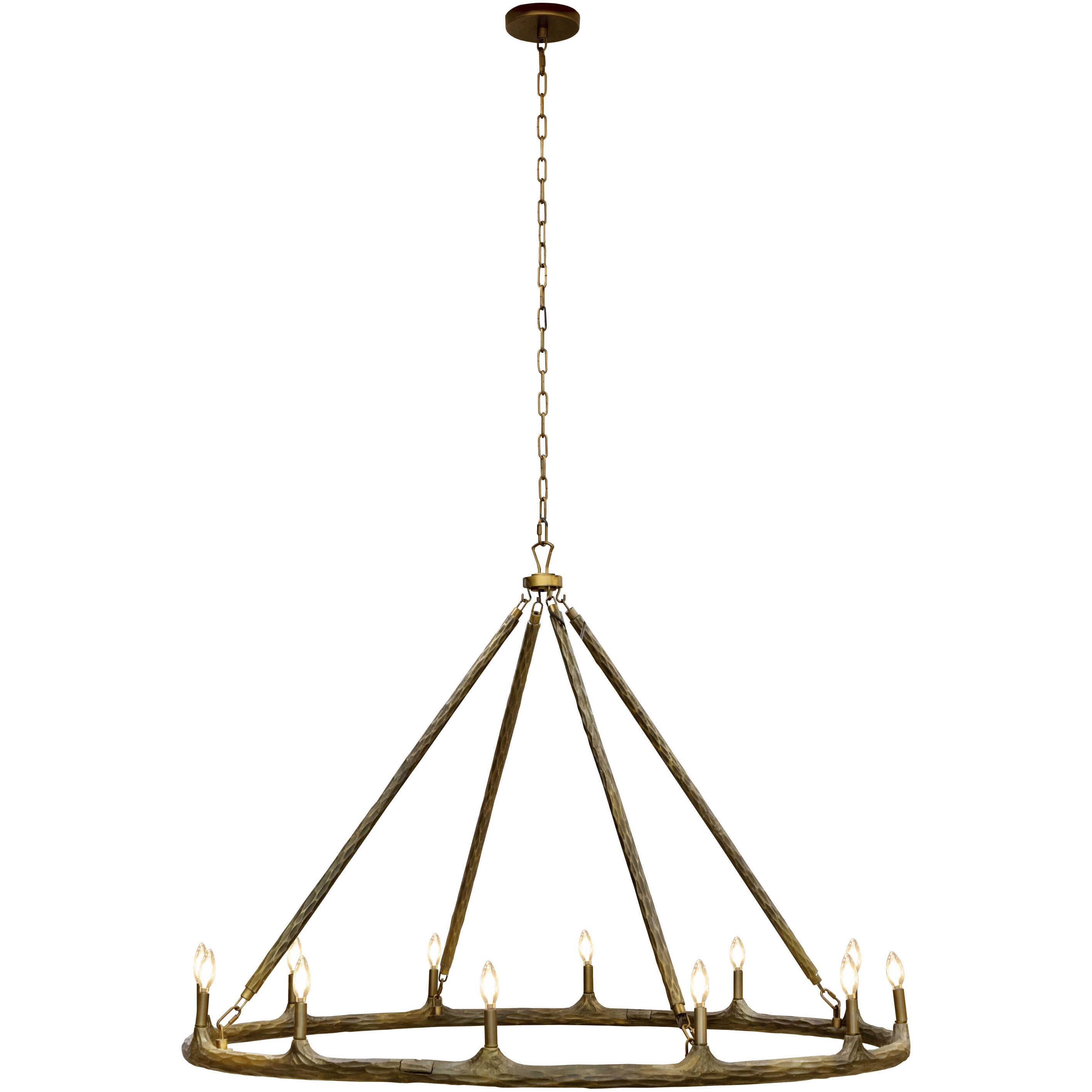 Wolfgang 12 Light Brown Chandelier Ceiling Light, Large